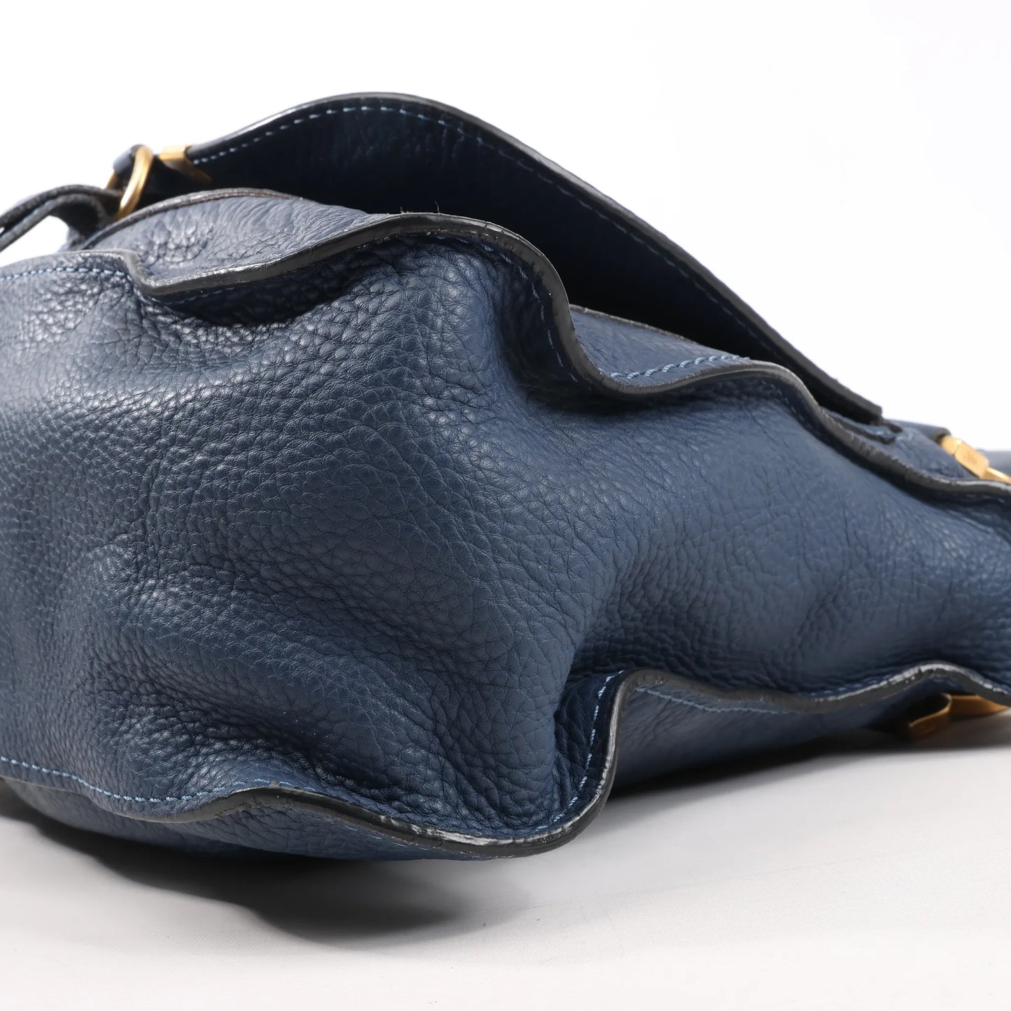 Chloe Marcie Leather Medium 2Way Handbag in Navy Blue