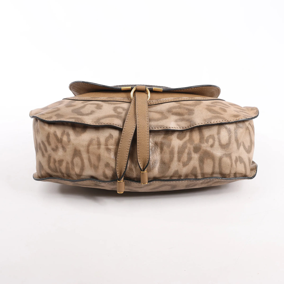 Chloe Marcie Medium Leather Leopard Pattern Handbag in Brown, Limited Edition