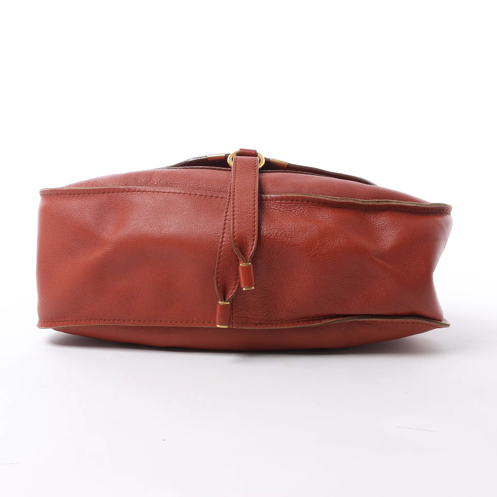Chloe Marcie Medium Leather Shoulder Bag in Brown