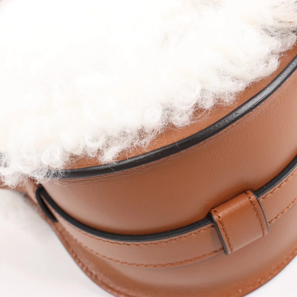 Chloe Marcie Mini Leather x Boa Crossbody Bag in Brown