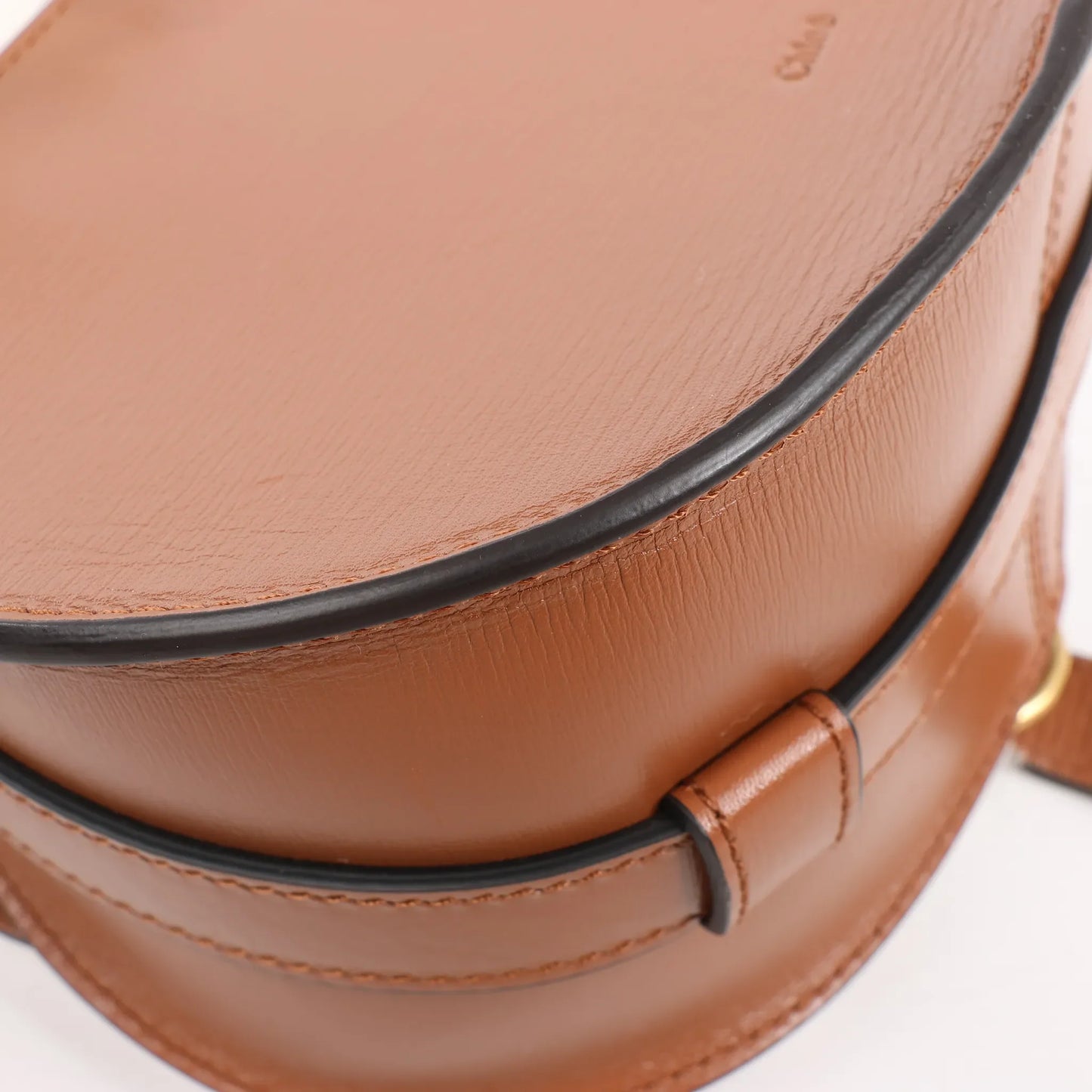 Chloe „Marcie Mini“-Umhängetasche aus Leder x Boa in Braun