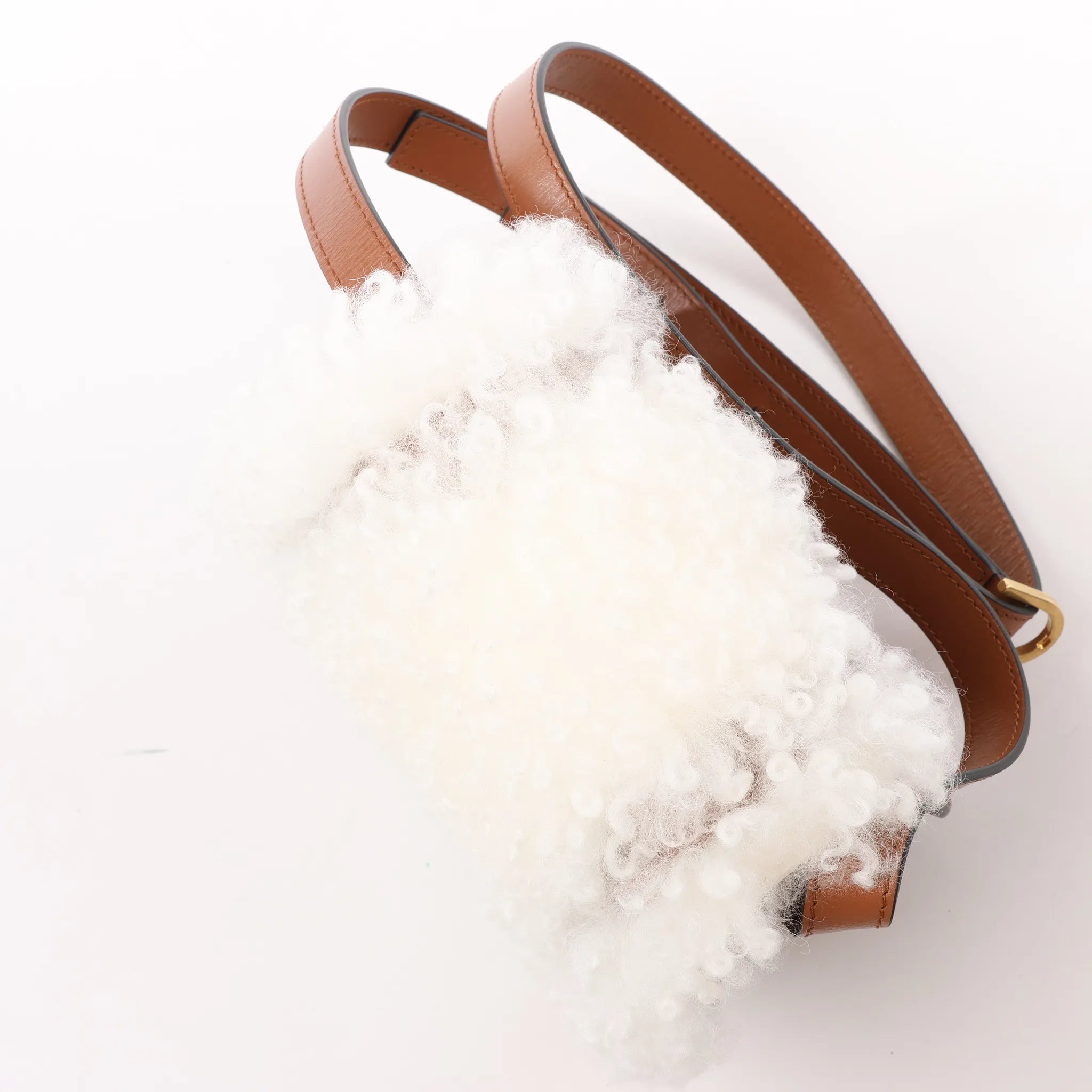 Chloe Marcie Mini Leather x Boa Crossbody Bag in Brown