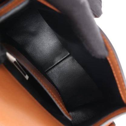 Chloe „Marcie Mini“-Umhängetasche aus Leder x Boa in Braun