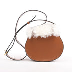 Chloe Marcie Mini Leather x Boa Crossbody Bag in Brown