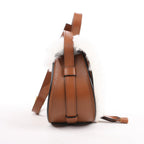 Chloe Marcie Mini Leather x Boa Crossbody Bag in Brown
