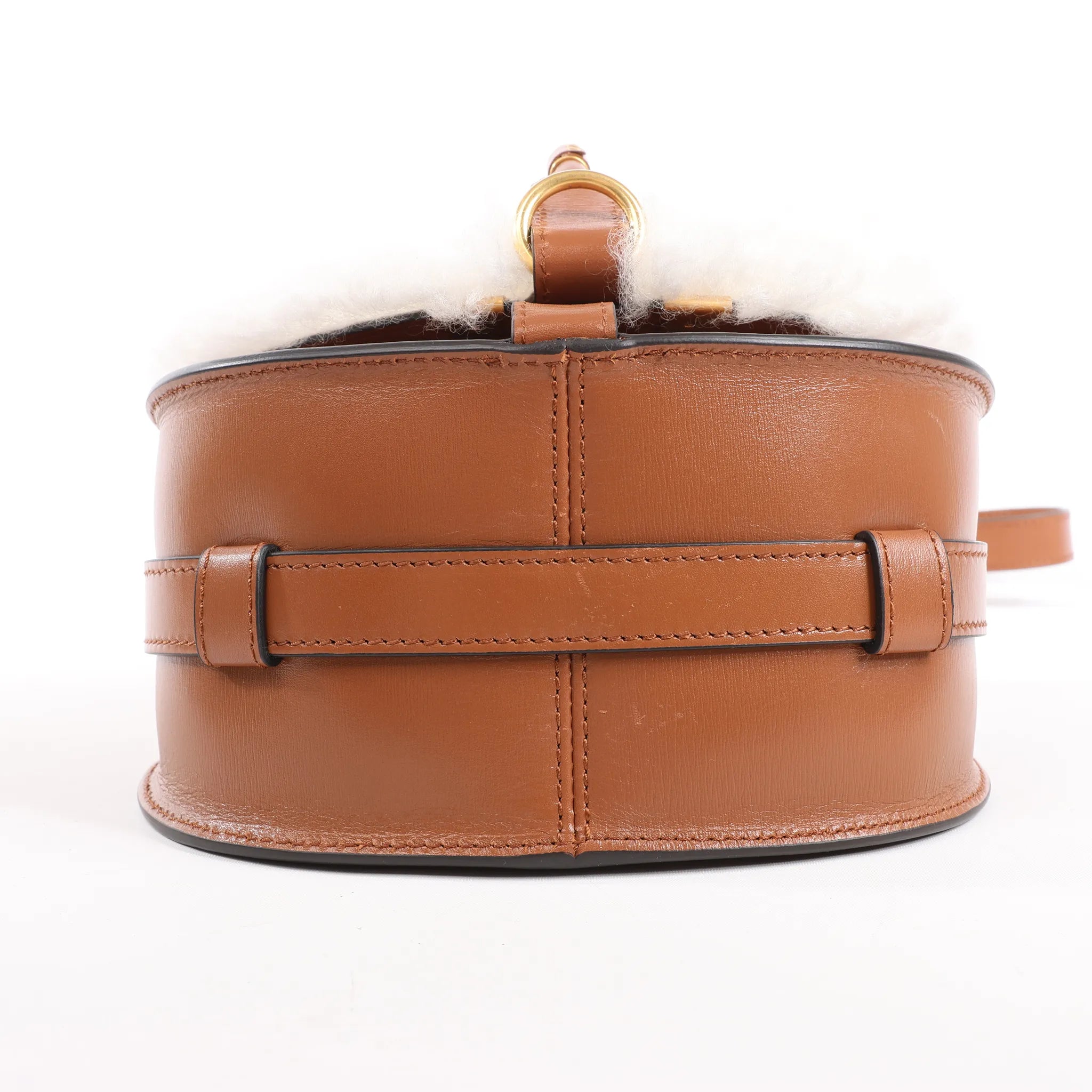 Chloe Marcie Mini Leather x Boa Crossbody Bag in Brown