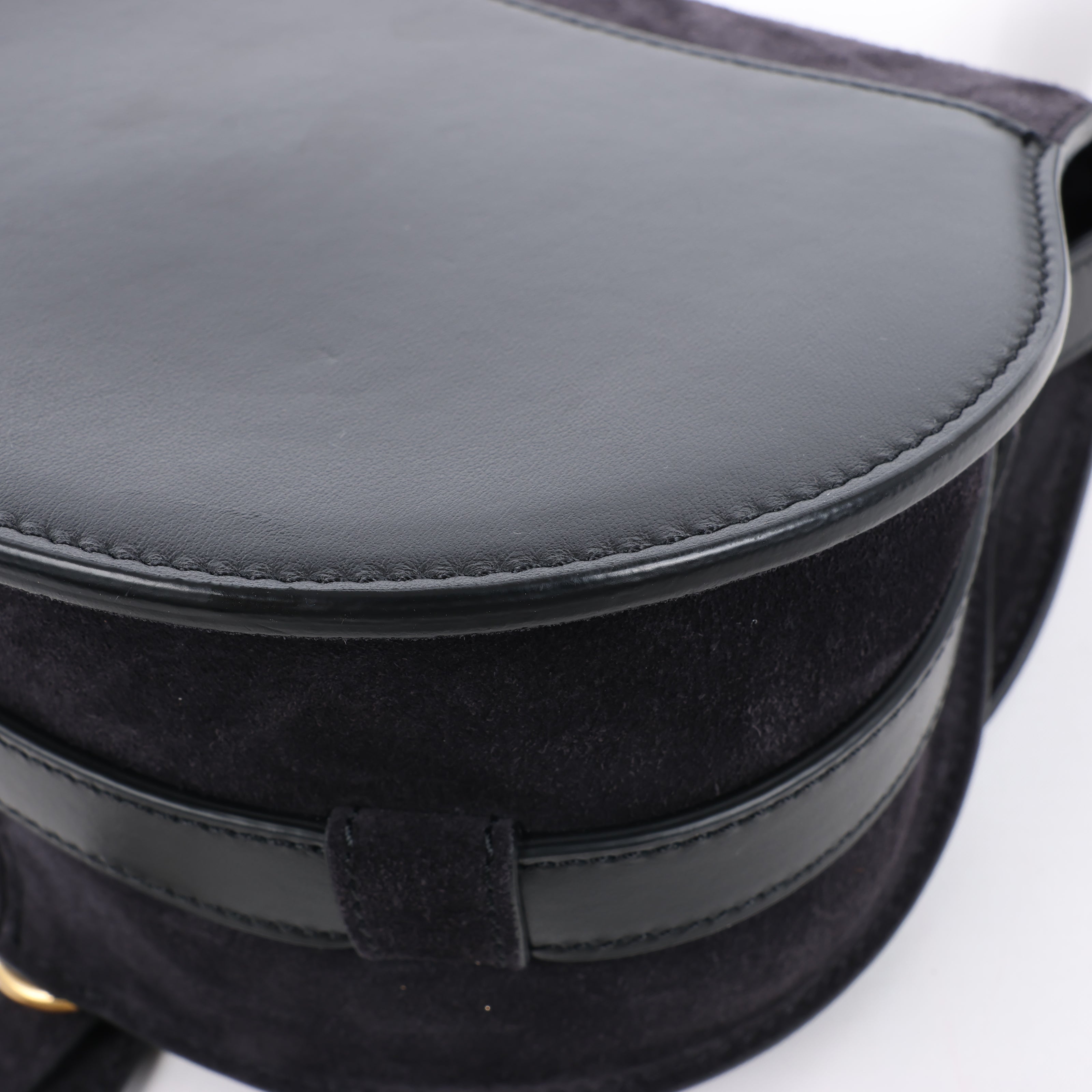 Chloe Marcie Mini Suede Crossbody Bag in Black