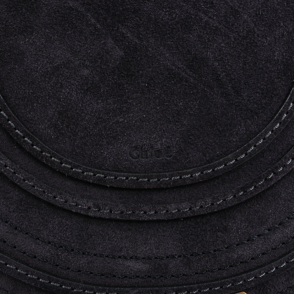 Chloe Marcie Mini Suede Crossbody Bag in Black