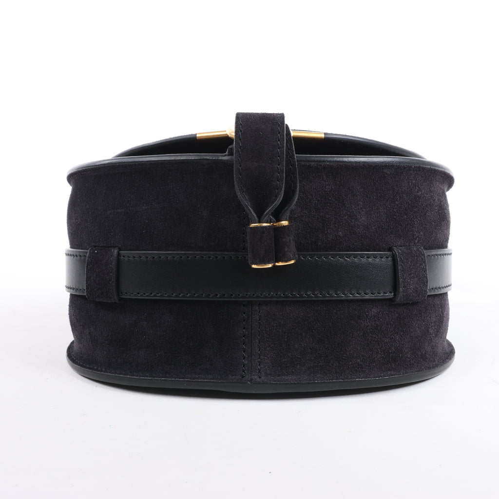 Chloe Marcie Mini Suede Crossbody Bag in Black
