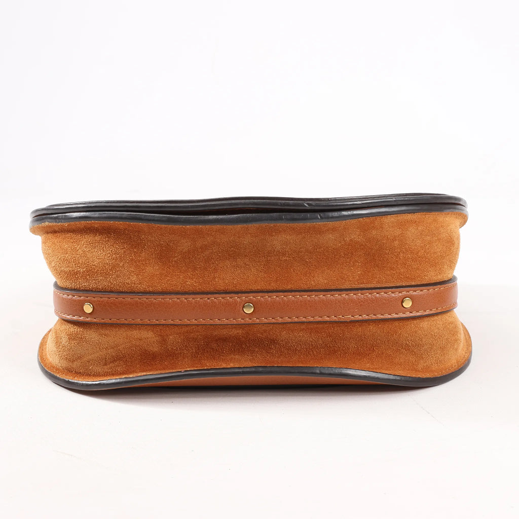 CHLOE Nile Leather Small 2Way Shoulder Bag in Brown