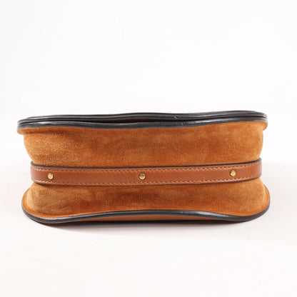 CHLOE Nile Leder kleine 2-Wege-Schultertasche in Braun