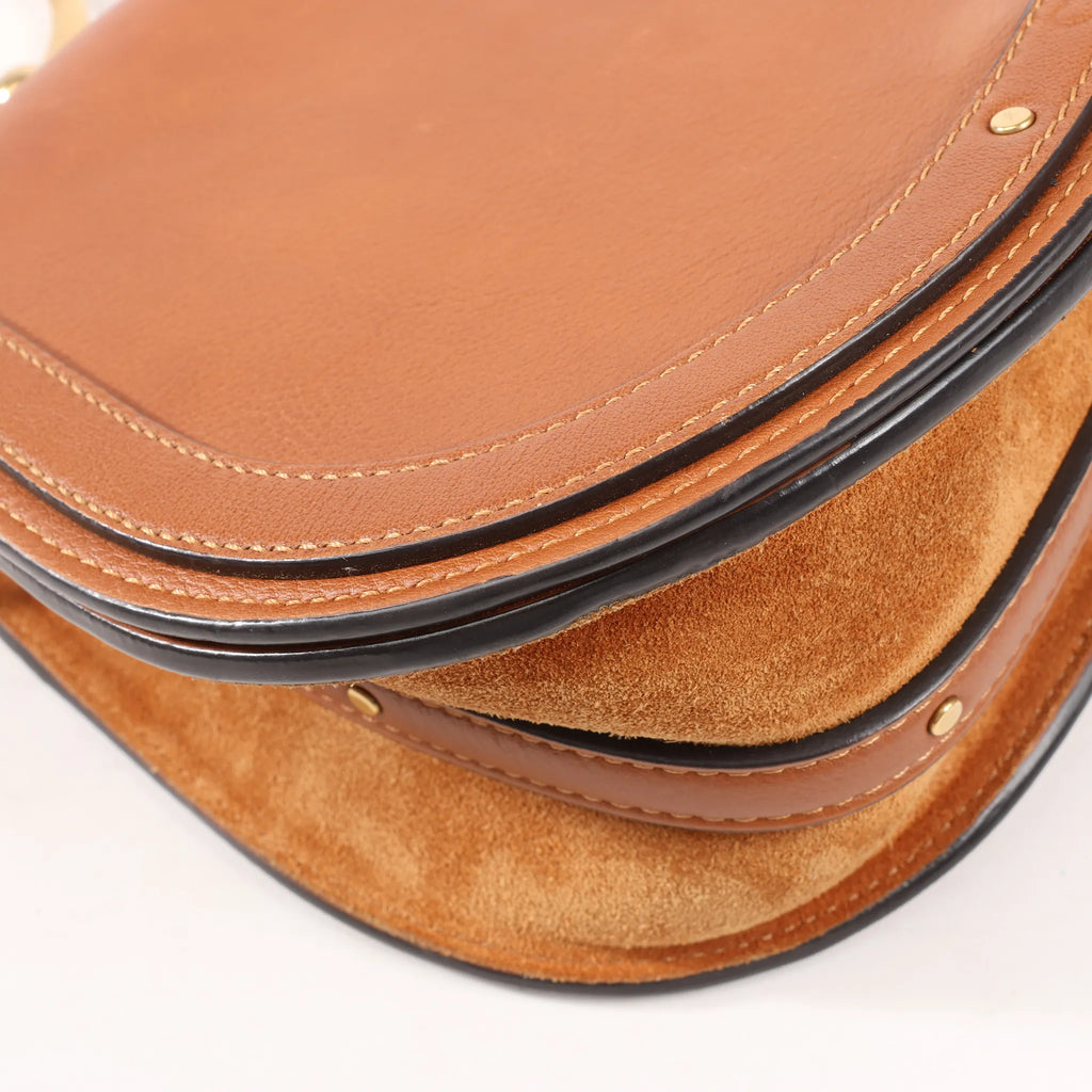 CHLOE Nile Leather Small 2Way Shoulder Bag in Brown