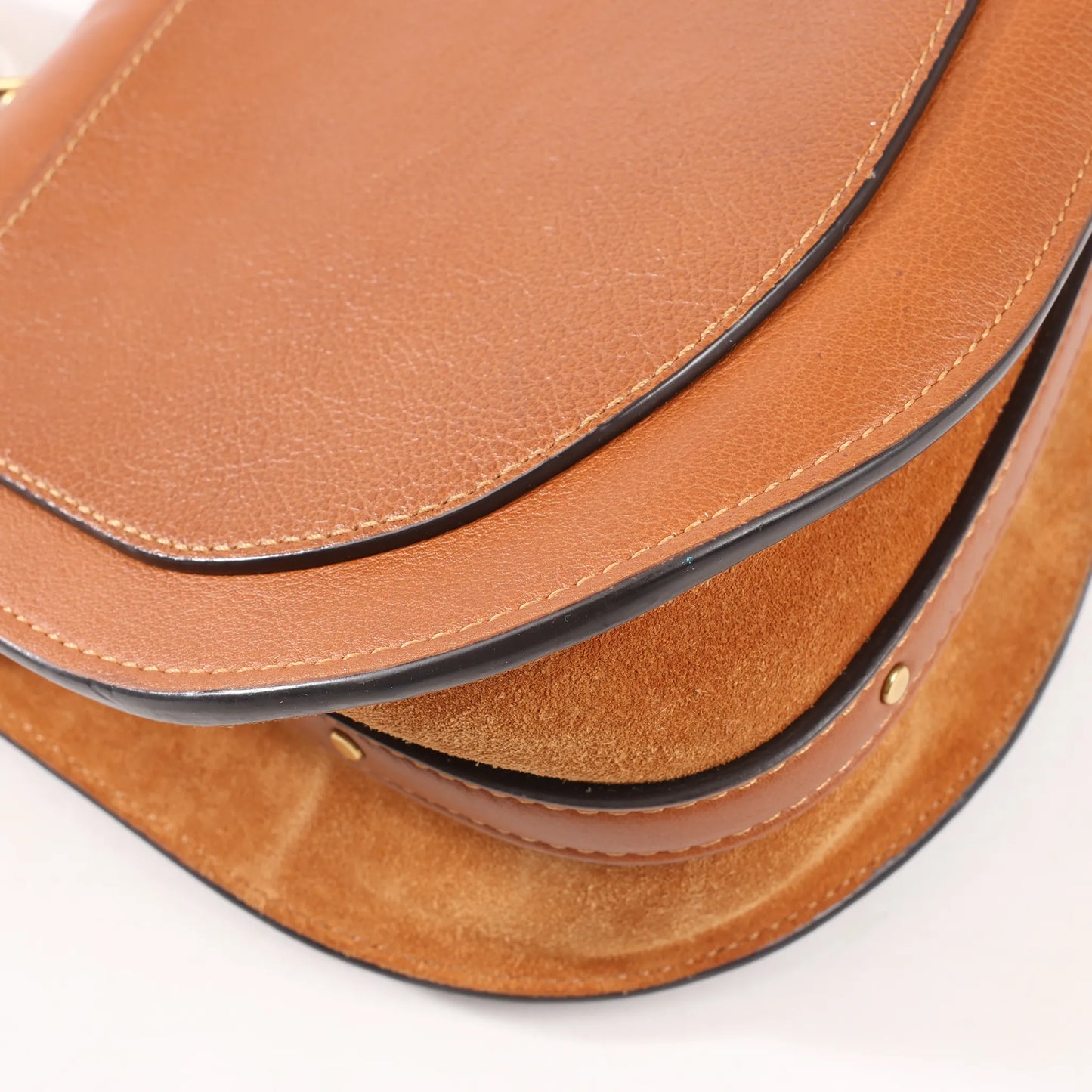 CHLOE Nile Leder kleine 2-Wege-Schultertasche in Braun