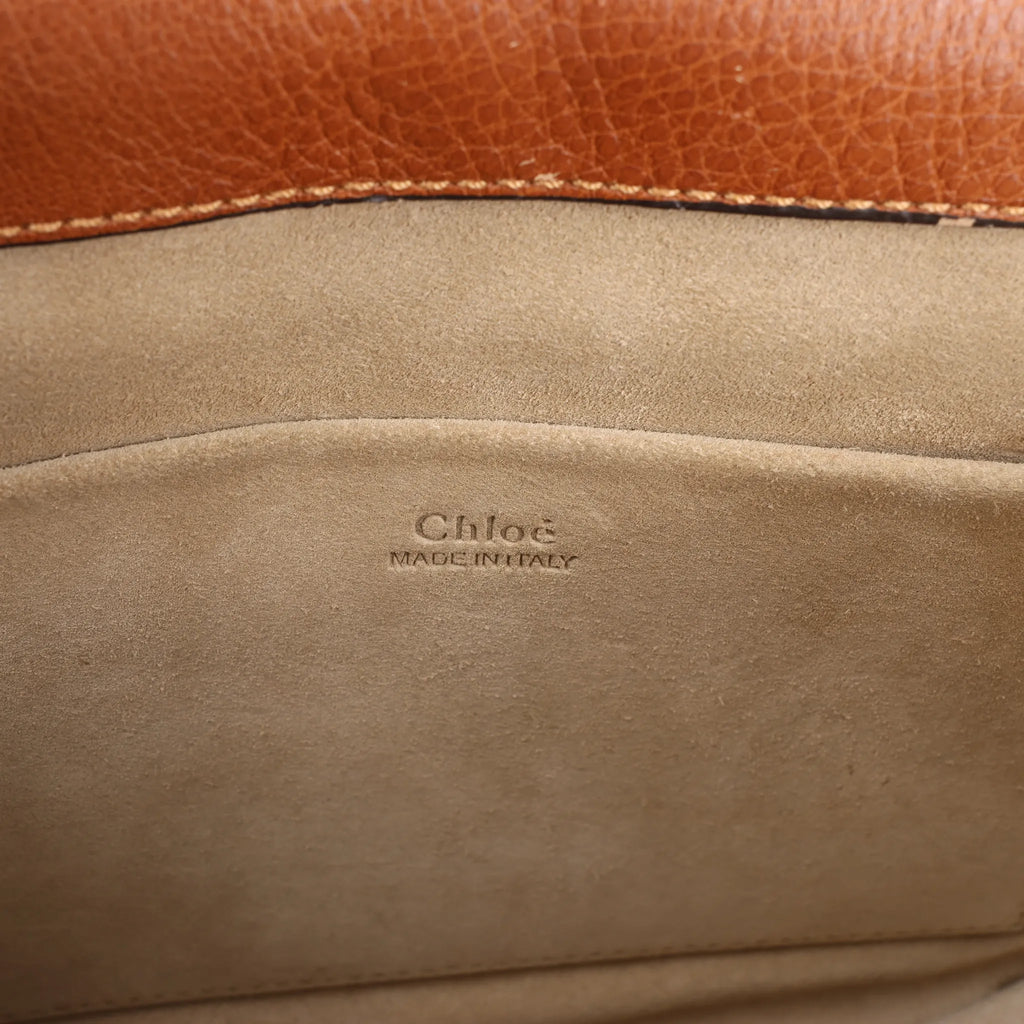 CHLOE Nile Leather Small 2Way Shoulder Bag in Brown