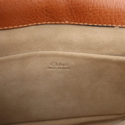 CHLOE Nile Leder kleine 2-Wege-Schultertasche in Braun