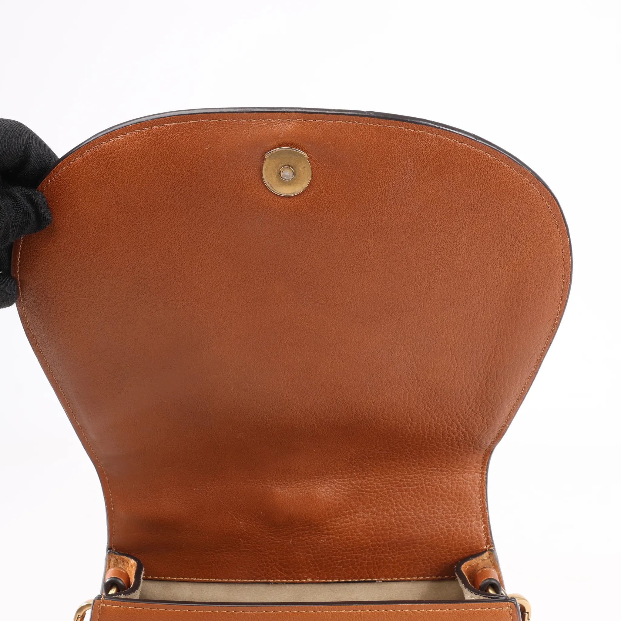 CHLOE Nile Leather Small 2Way Shoulder Bag in Brown