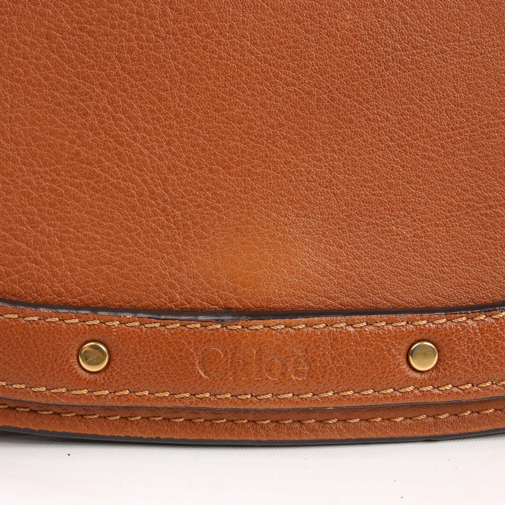 CHLOE Nile Leather Small 2Way Shoulder Bag in Brown
