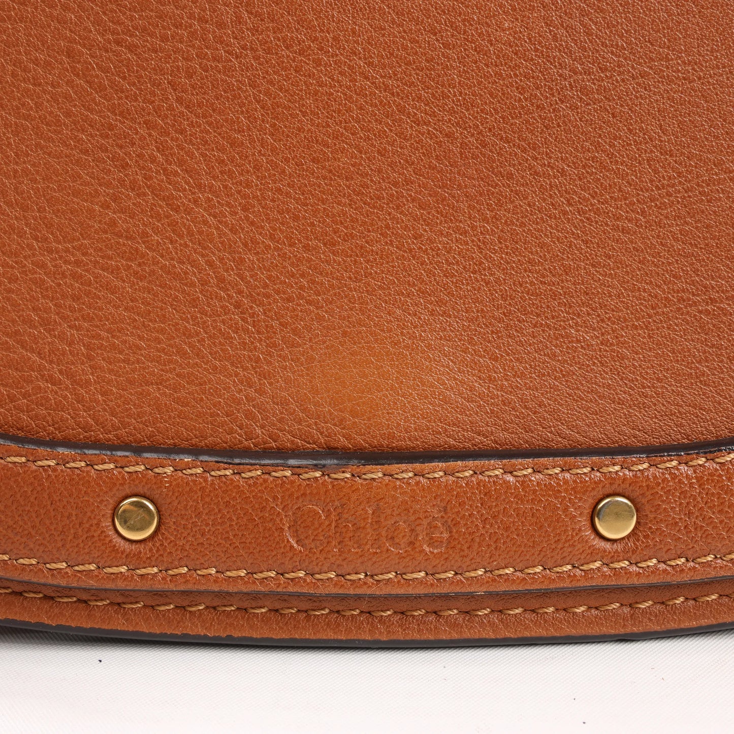 CHLOE Nile Leder kleine 2-Wege-Schultertasche in Braun