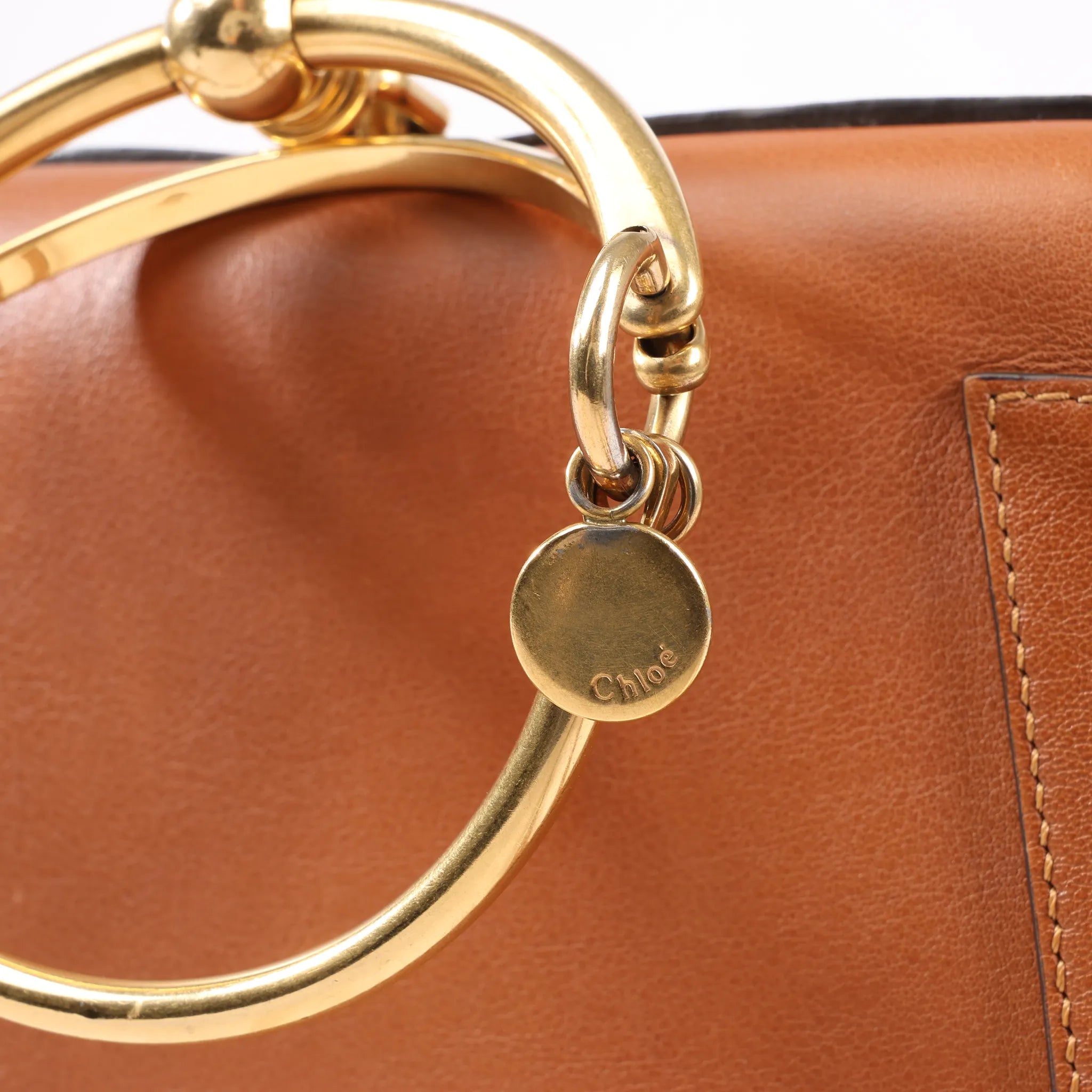 CHLOE Nile Leather Small 2Way Shoulder Bag in Brown