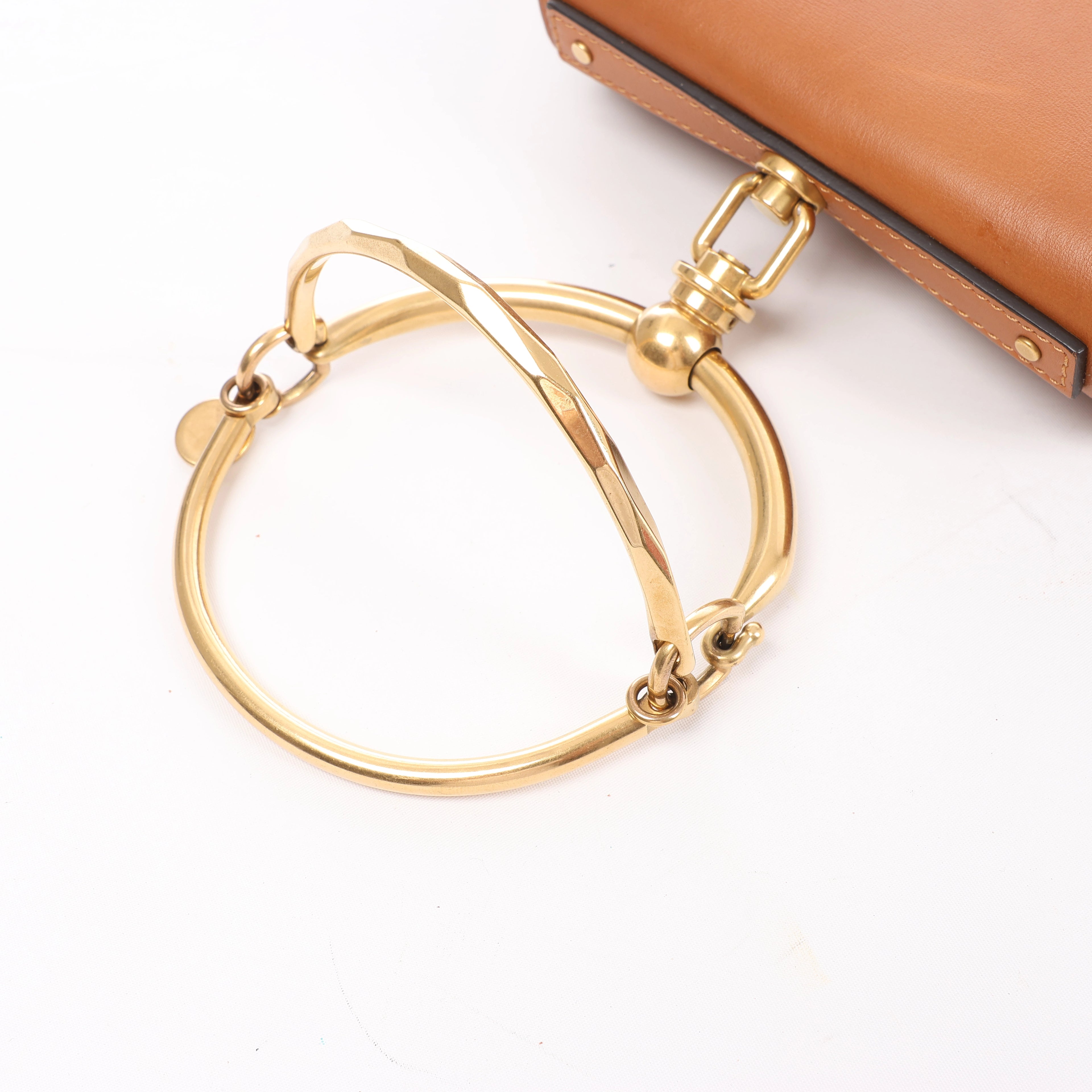Bolso de mano Chloé Woody North South de lona y piel 2Way en beige y marrón