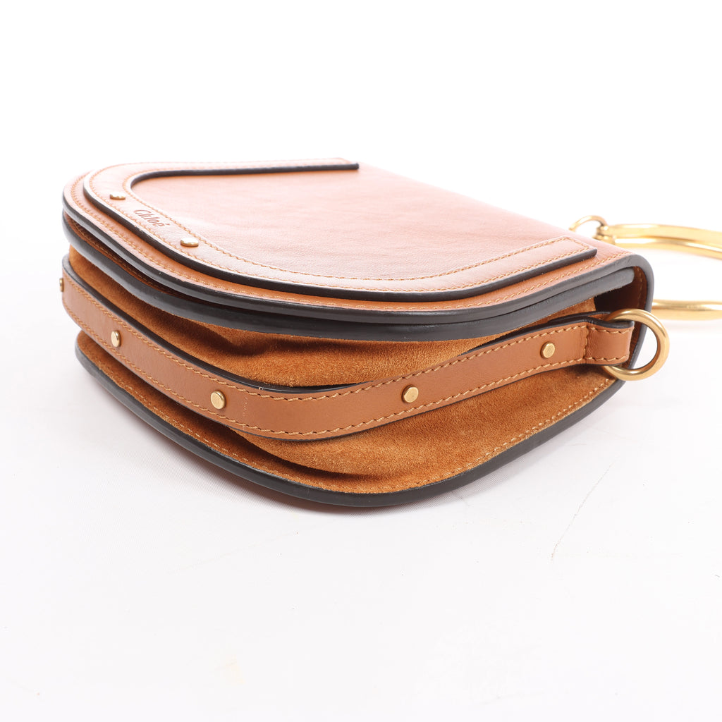 Bolso de mano Chloé Woody North South de lona y piel 2Way en beige y marrón