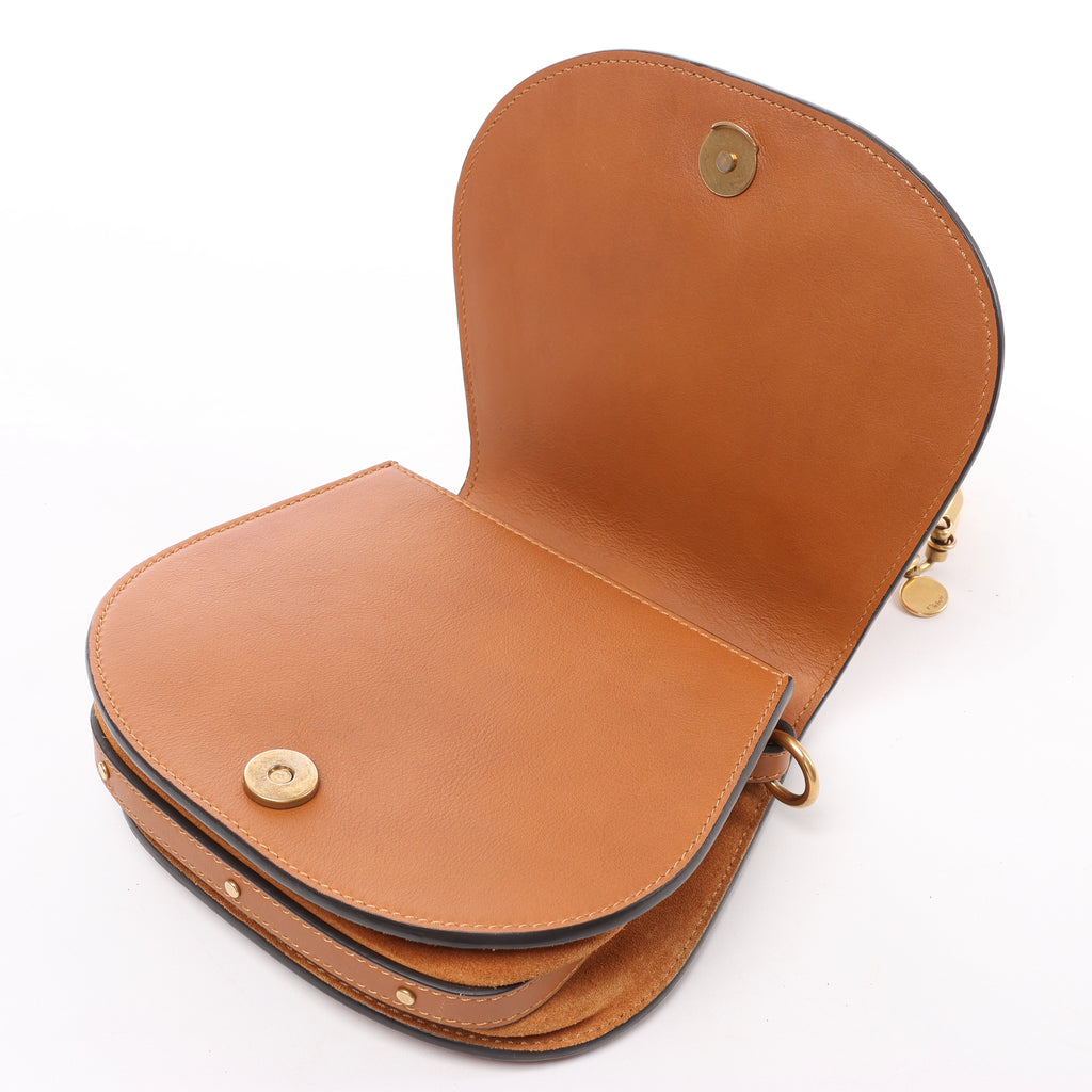 Bolso de mano Chloé Woody North South de lona y piel 2Way en beige y marrón