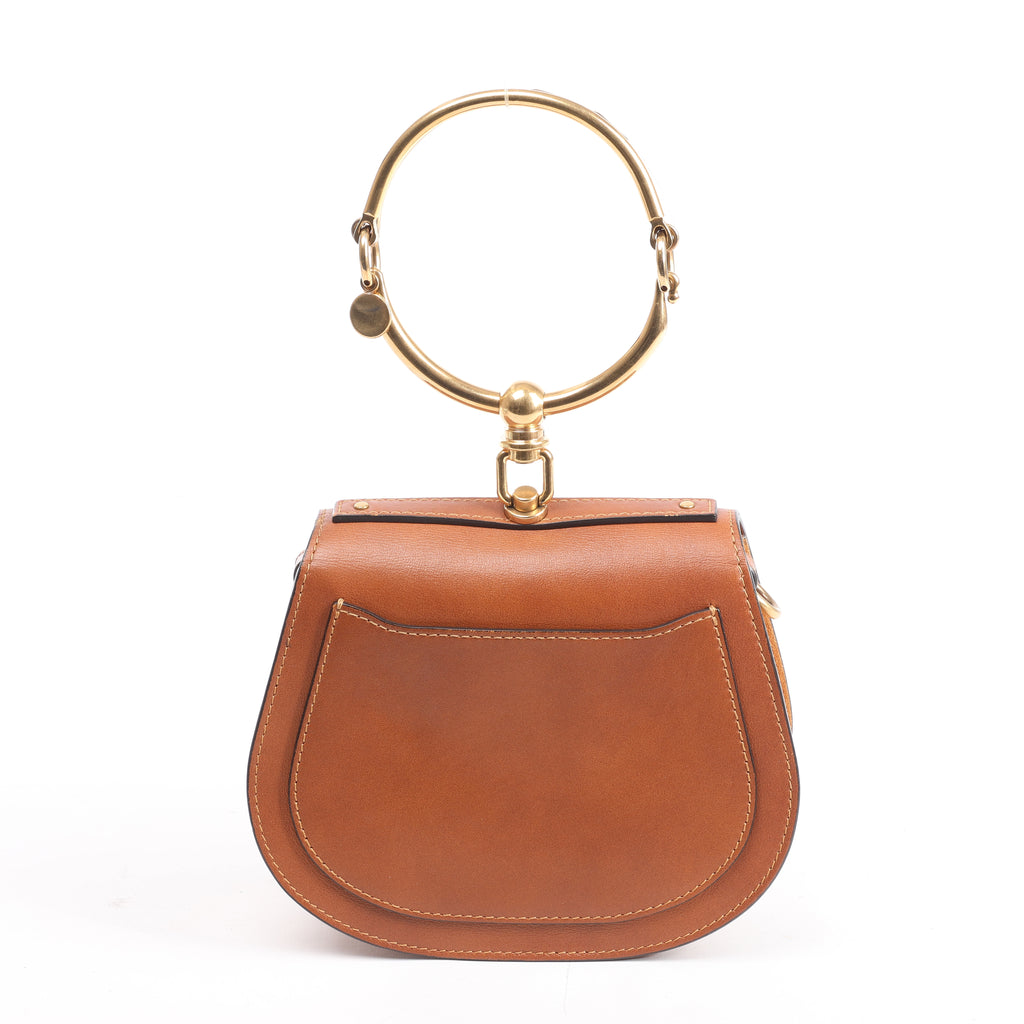 Chloe Nile Leather 2Way Handbag in Brown