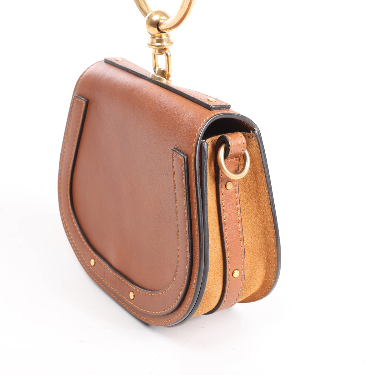 Chloe Nile Leather 2Way Handbag in Brown