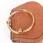 Chloe Nile Leather 2Way Handbag in Brown