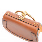 Chloe Nile Leather 2Way Handbag in Brown