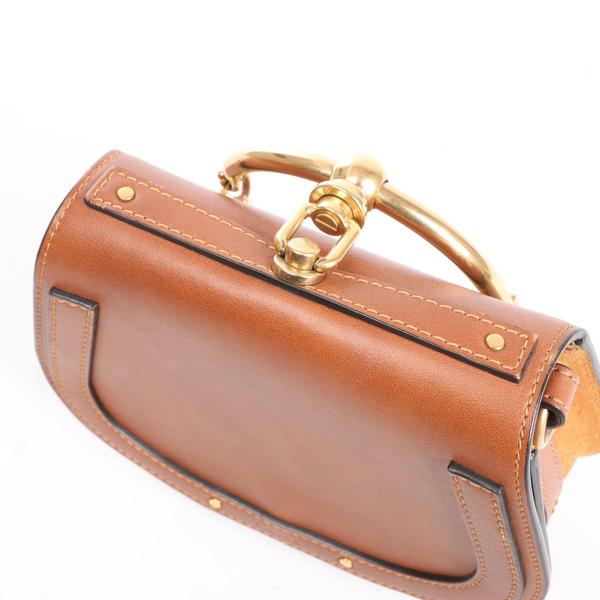 Chloe Nile Leather 2Way Handbag in Brown