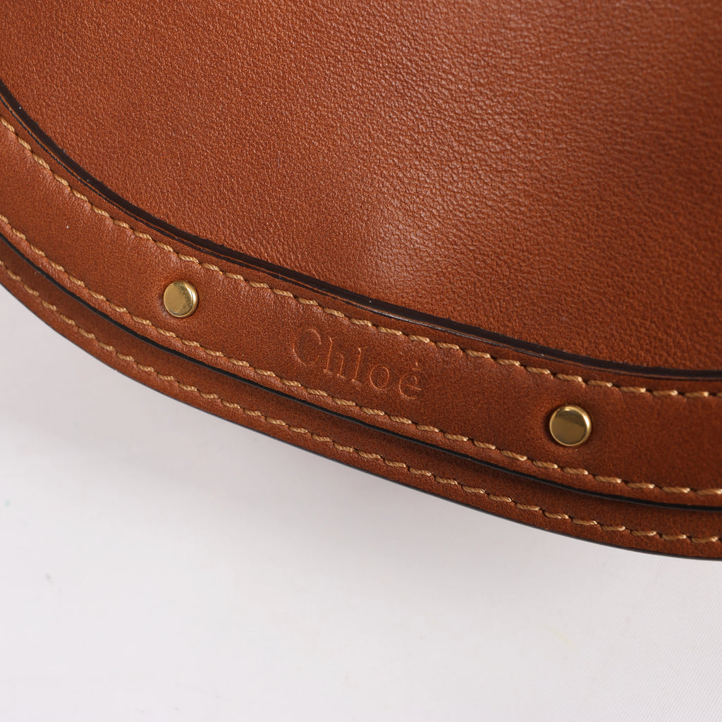 Chloe Nile Leather 2Way Handbag in Brown
