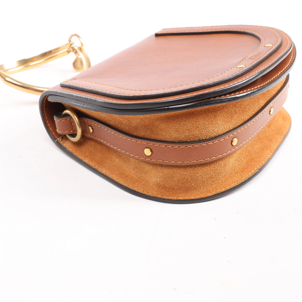 Chloe Nile Leather 2Way Handbag in Brown