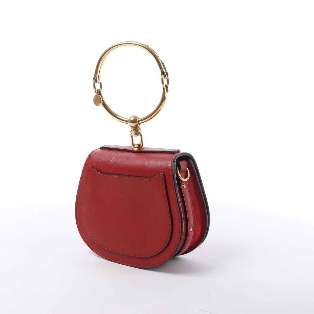 CHLOE Nile Leather Small 2Way Shoulder Bag in Red