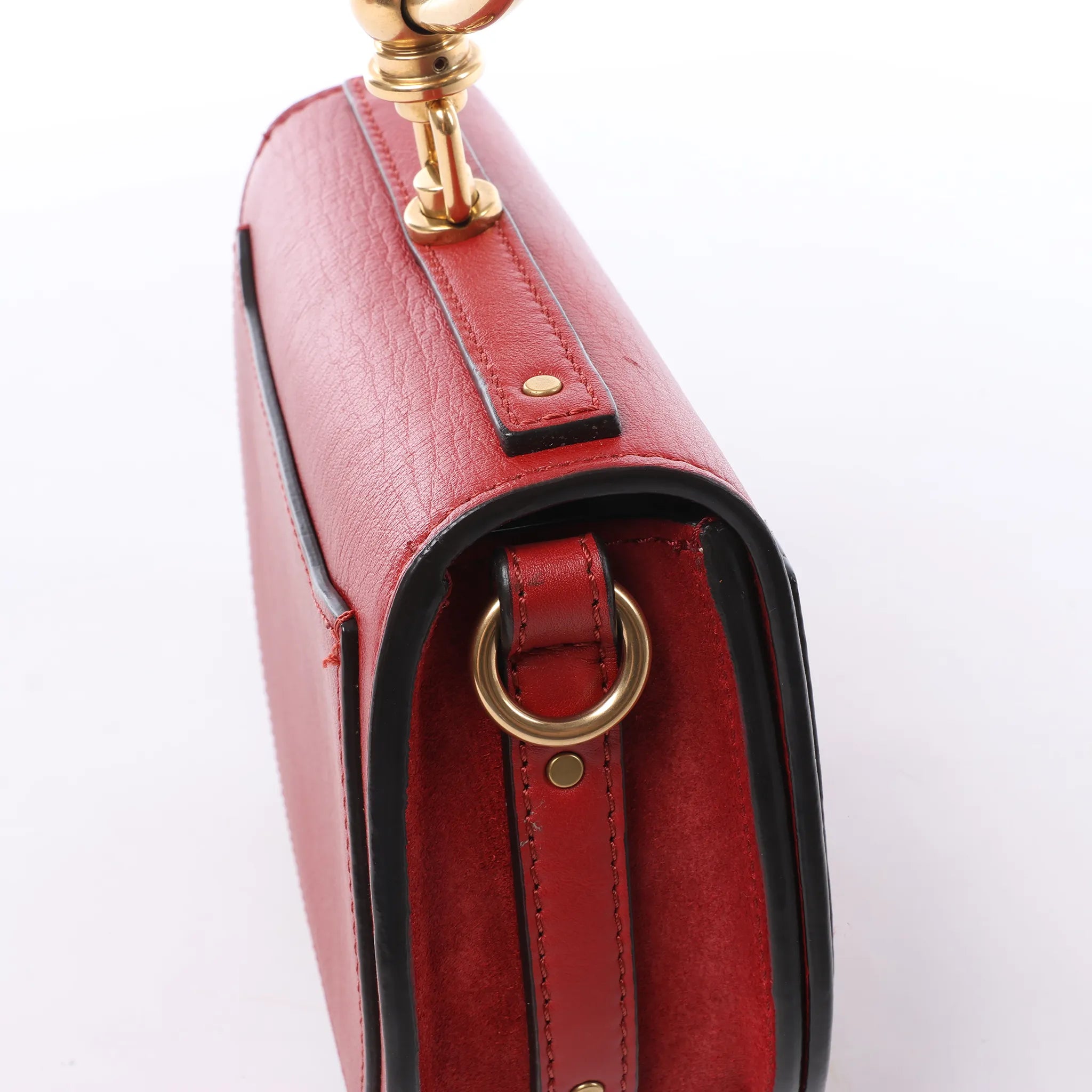 CHLOE Nile Leather Small 2Way Shoulder Bag in Red