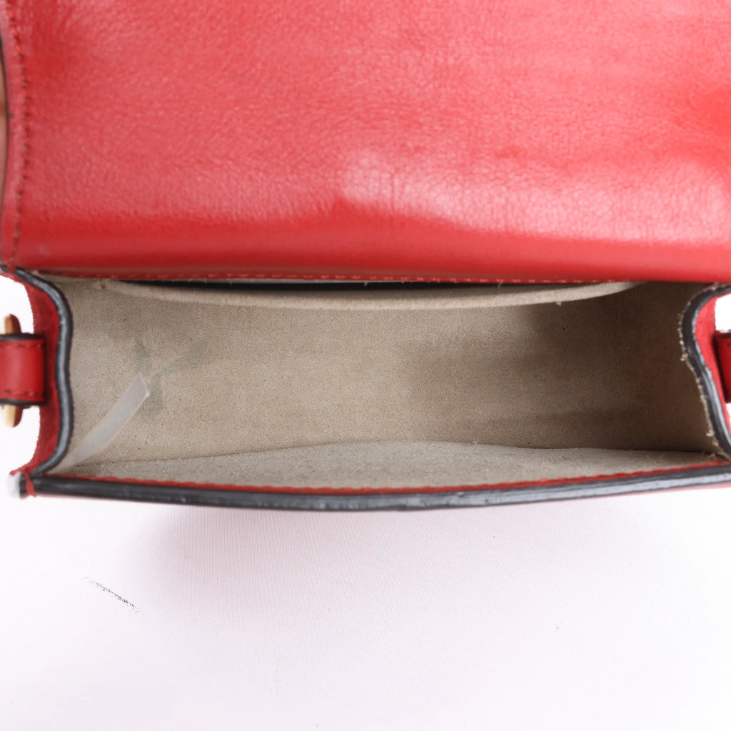 CHLOE Nile Leather Small 2Way Shoulder Bag in Red