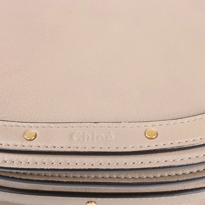 CHLOE Nile Leder, kleine 2-Wege-Schultertasche in Beige