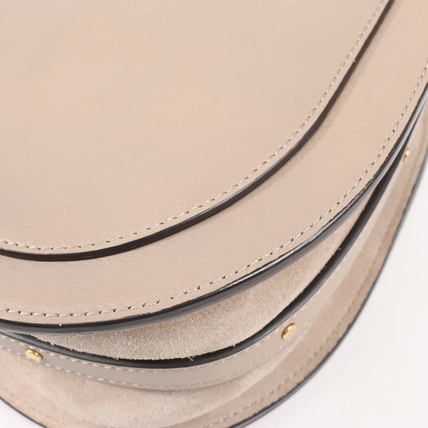 CHLOE Nile Leder, kleine 2-Wege-Schultertasche in Beige