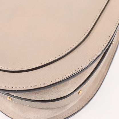 CHLOE Nile Leder, kleine 2-Wege-Schultertasche in Beige