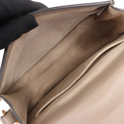 CHLOE Nile Leder, kleine 2-Wege-Schultertasche in Beige