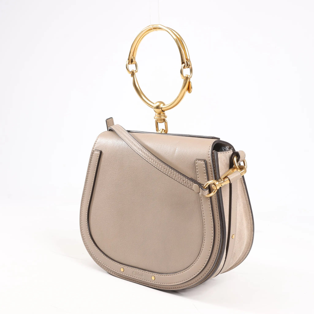 CHLOE Nile Leather Small 2Way Shoulder Bag in Beige