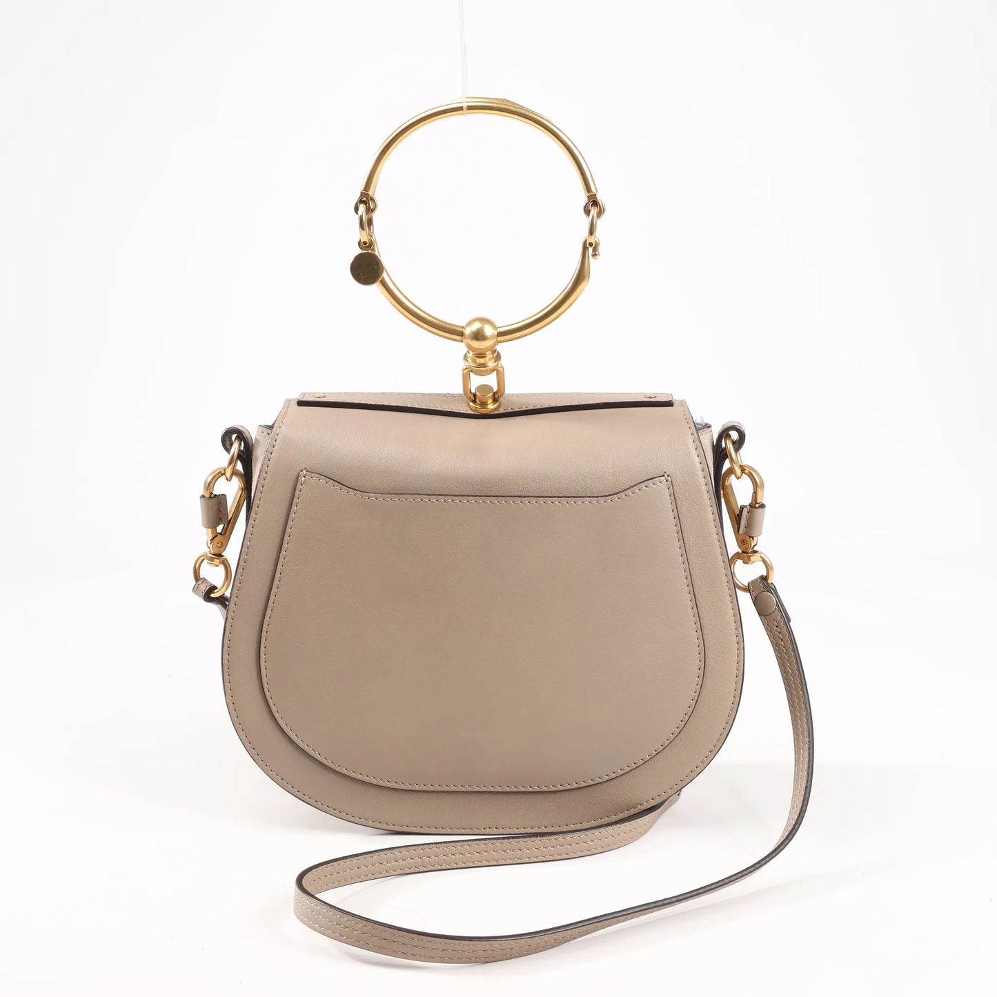 CHLOE Nile Leder, kleine 2-Wege-Schultertasche in Beige