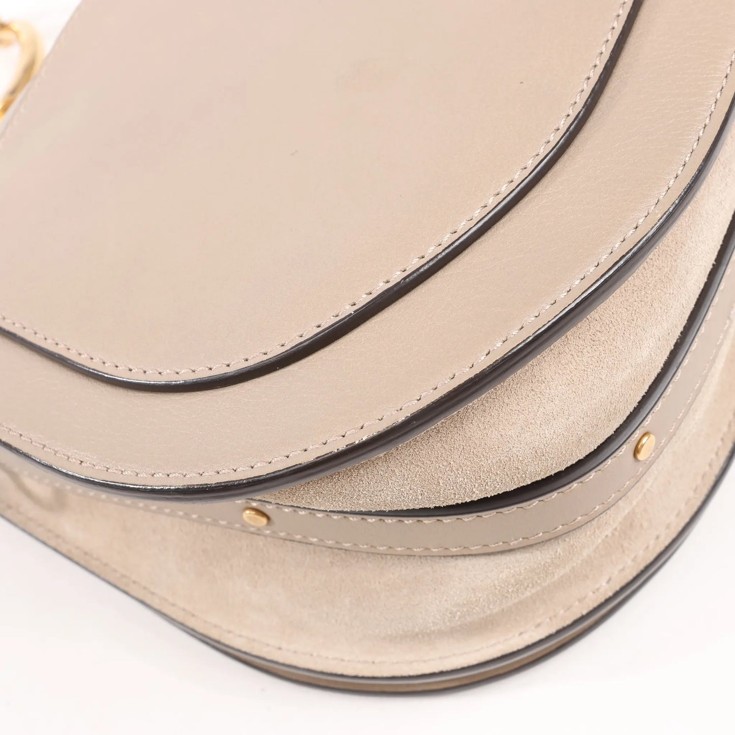 CHLOE Nile Leather Small 2Way Shoulder Bag in Beige