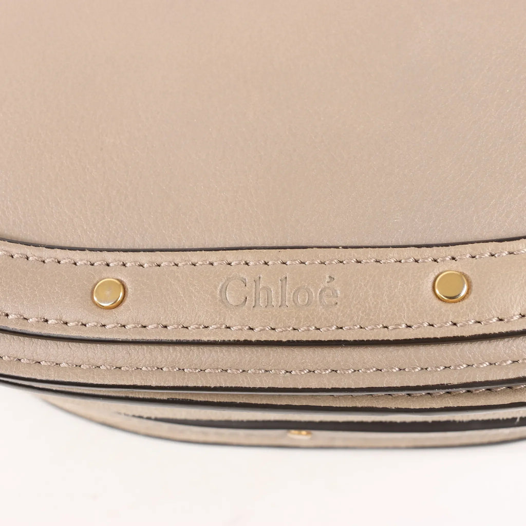 CHLOE Nile Leather Small 2Way Shoulder Bag in Beige
