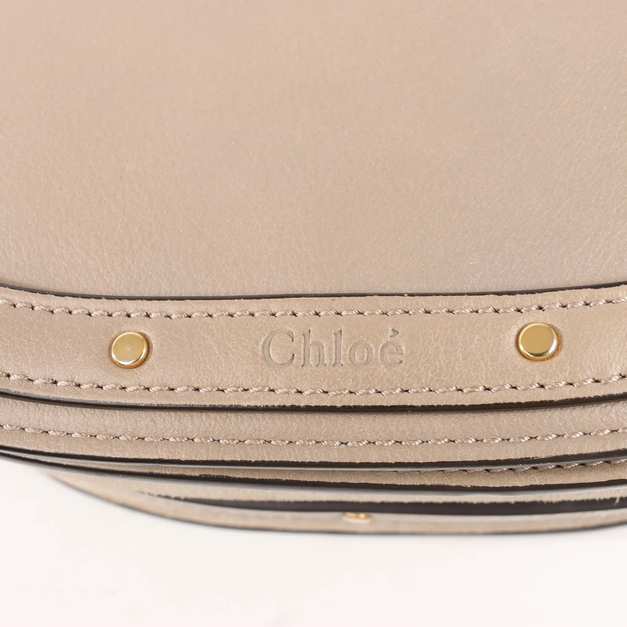 CHLOE Nile Leather Small 2Way Shoulder Bag in Beige