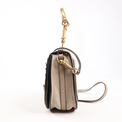 CHLOE Nile Leather Small 2Way Shoulder Bag in Beige