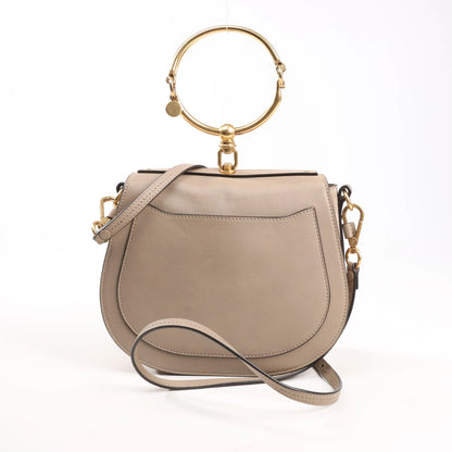 CHLOE Nile Leather Small 2Way Shoulder Bag in Beige