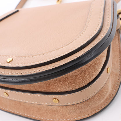 CHLOE Nile Bracelet Leather Small 2Way Shoulder Bag in Beige