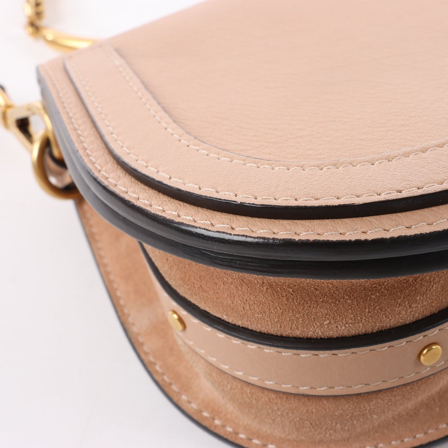 CHLOE Nile Bracelet Leather Small 2Way Shoulder Bag in Beige