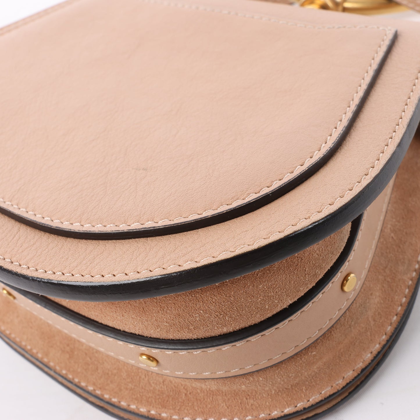 CHLOE Nile Bracelet Leather Small 2Way Shoulder Bag in Beige